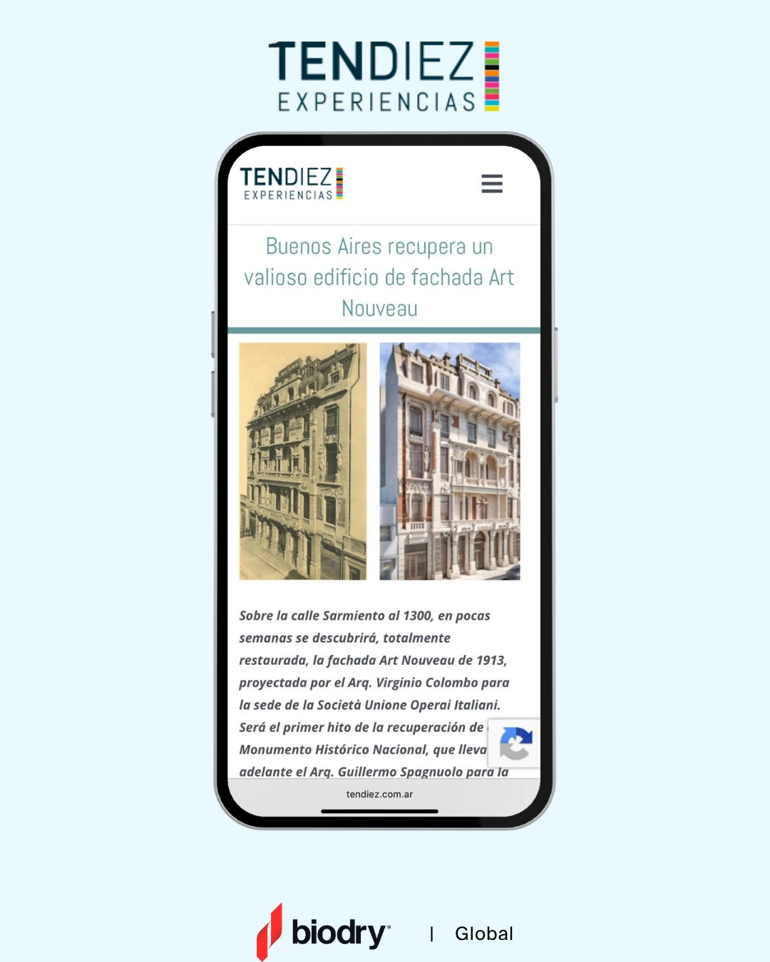 Buenos Aires recupera un valioso edificio de fachada Art Nouveau